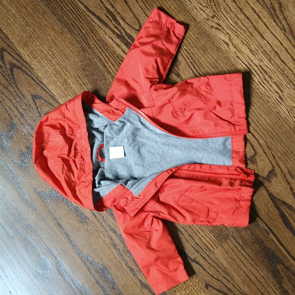 3-6 months red, lined baby jacket from Gymboree